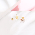 Shangjie oem arcoirbow nube pendientes de tendencias de tendencias elegantes para mujeres aretes de declaración de oro